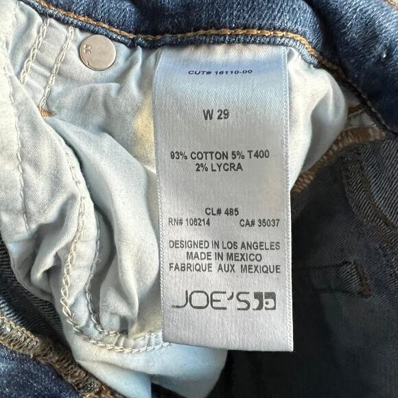 Joe's Low Rise Skinny Jeans Women's 29 Distressed Medium Wash Stretch Denim - Picture 6 of 8